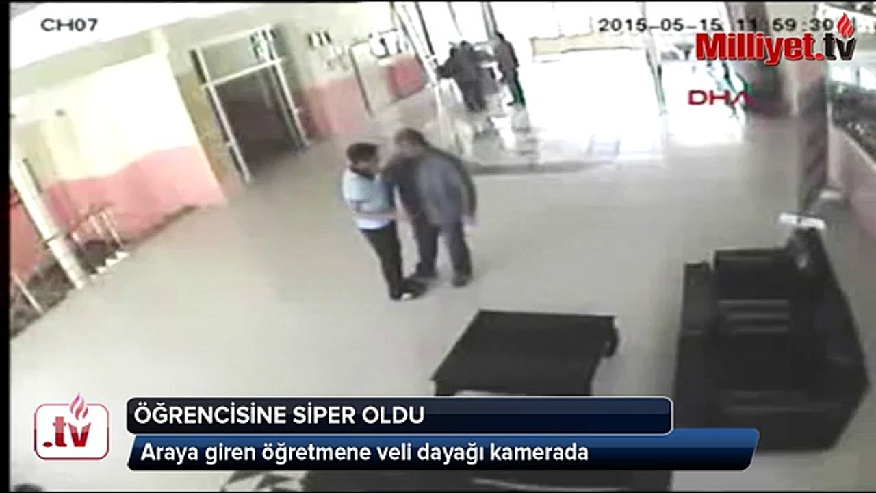 Erzincan'da babadan öğretmene dayak