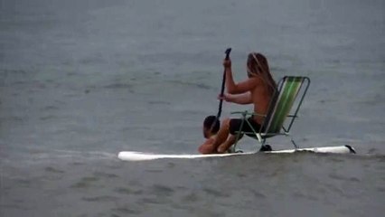 A new way to practice the paddle surf !
