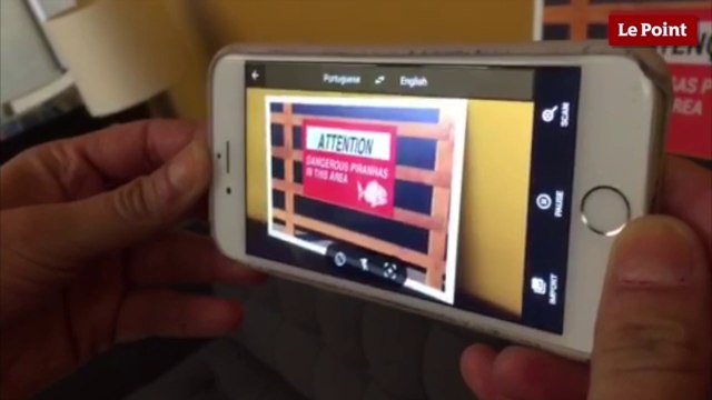 Démonstration d’une traduction instantanée avec Word Lens