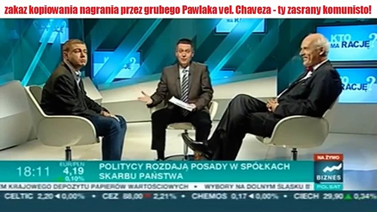 Janusz Korwin-Mikke kontra Julia Pitera i Piotr Szumlewicz - 31.10.2013