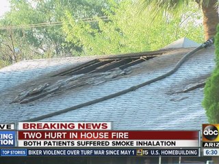 Two hurt in Phoenix house fire