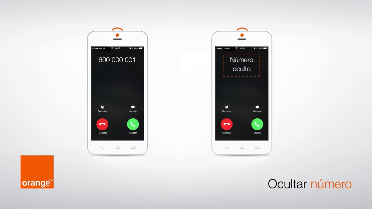 cómo ocultar mi número orange