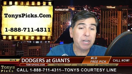 LA Dodgers versus San Francisco Giants Free Pick Prediction MLB Odds Preview 5-19-2015