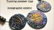 FIMO tutorial polymer clay holographic effect ENGLISH
