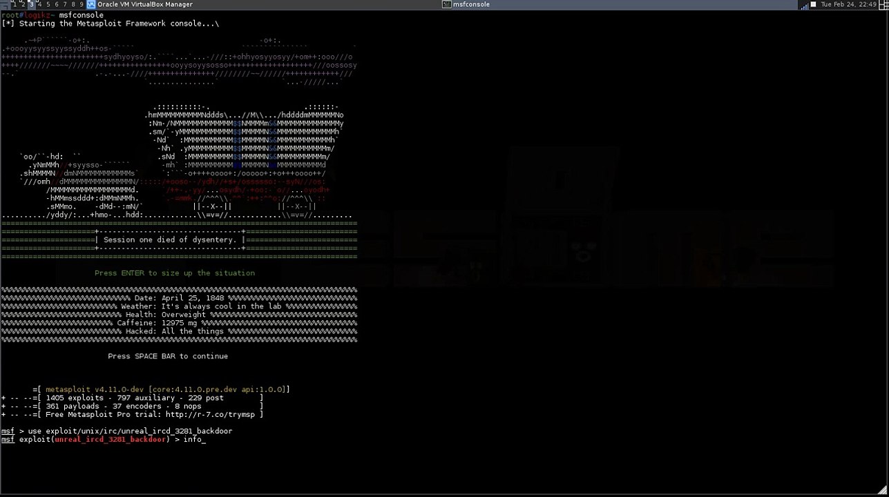 CVE-2010-2075 UnrealIRCD 3.2.8.1 Backdoor Command Execution