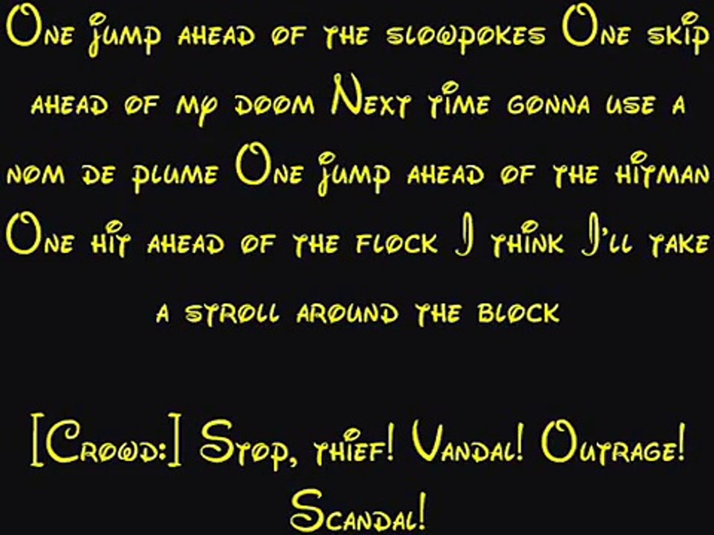 One Jump Ahead Aladdin Lyrics Video Dailymotion