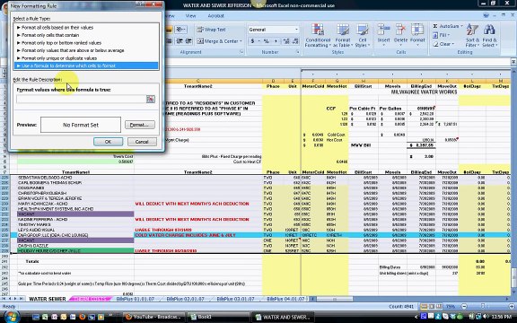 Using Conditional Formatting in Excel: Alternate Row Color & Change cell color for specific words
