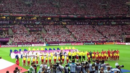 Polish and Russian anthems before Poland - Russia game on Euro 2012