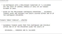 7.4 Earthquake Strikes Off El Salvador Coast! Tsunami Alert Issued!