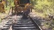 TIE SWITCHER DRIVING RAILROAD SPIKES