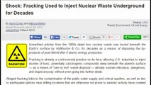 Truth Shock! Fracking Used to Inject Nuclear Waste Underground for Decades