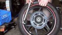 Howto: Replace Motorcycle Chain and Sprockets in 10 mins ('09 Ninja 250)