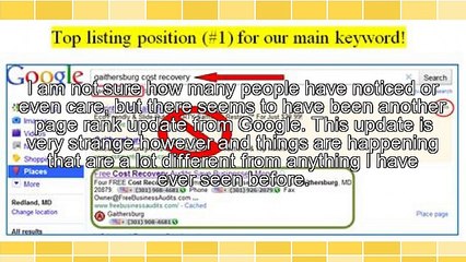 The Latest Page Rank Update From Google