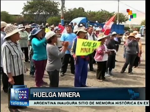 Perú: mineros inician huelga indefinida por mejoras laborales