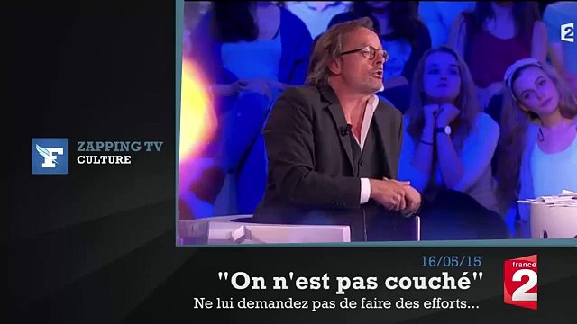 Zapping TV - Christophe Alévêque fait un doigt d'honneur dans On n'est pas couché (1)
