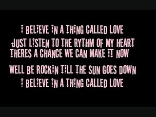 I BELIEVE IN A THING CALLED LOVE - THE DARKNESS LYRICS