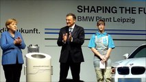 Angela Merkel & Norbert Reithofer geben Startschuss für BMW Megacity Vehicle in Leipzig