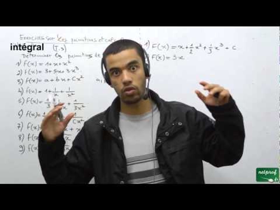 Terminale S, primitive et calcul intégral, part 01