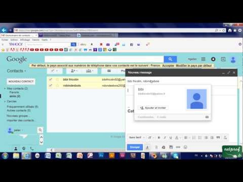 3k - Ecrire, envoyer un mail à un groupe de contact sur Gmail