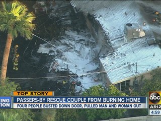 Two people seriously hurt after house fire