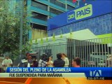 La Asamblea suspende sesión que reestructurará comisiones permanentes