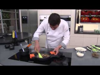 Arròs melós de sipionet, carxofes i salsa Rouille