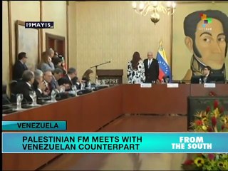 Palestinian FM Meets with Venezuelan Counterpart
