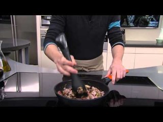 Minicroissants de botifarra amb bolets