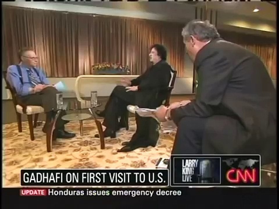 Moammar Gadhafi on Larry King 9/28/09 3 of 5