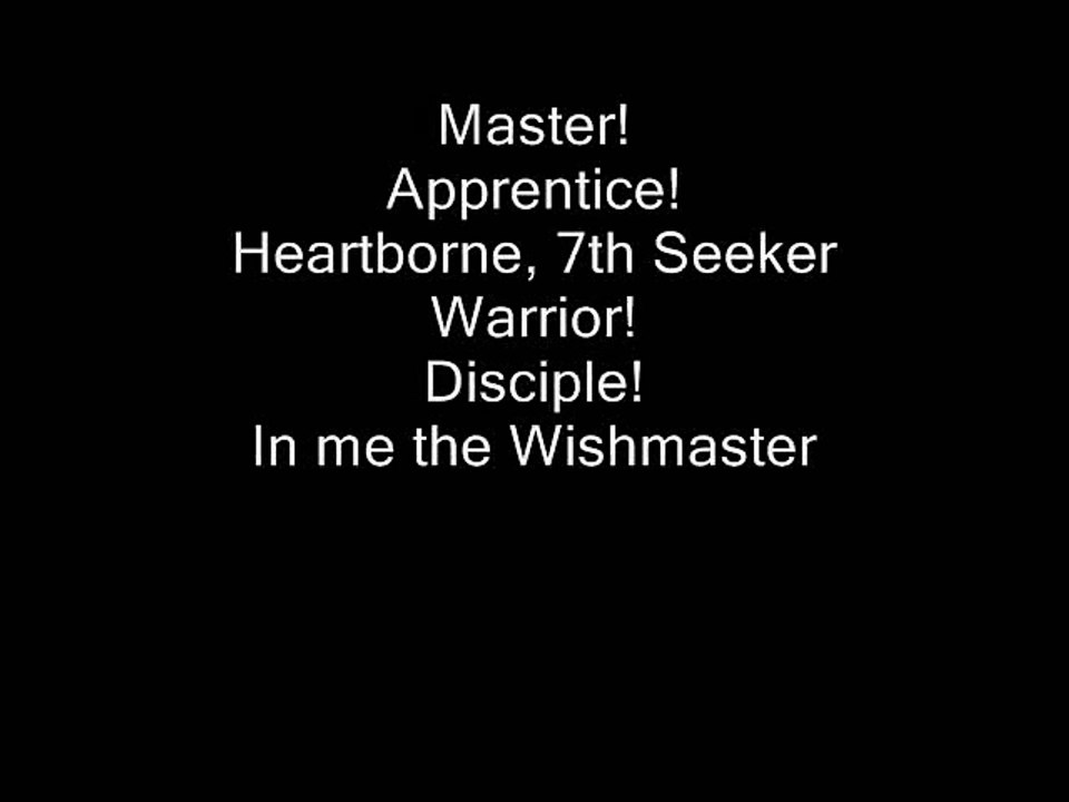 Nightwish - Wishmaster (with lyrics)