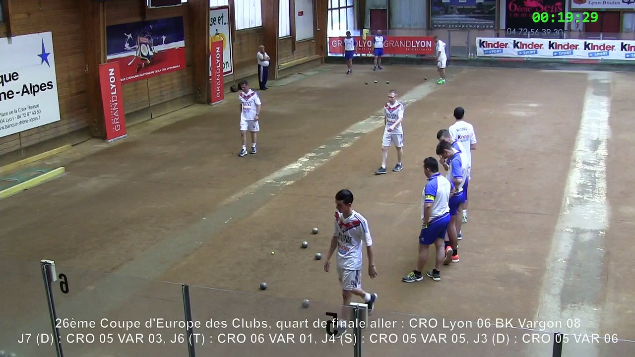 Mène 11 simple, CRO Lyon vs Vargon Rijeka, Sport Boules, Quarts de finale aller Coupe d'Europe des Clubs