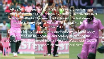 Records Broken by AB de Villiers - 2015 - best cricket match by saim rana
