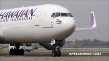 Hawaiian Airlines Boeing 767-33A(ER)(W/L) [N589HA] Pushback, Taxi, and Takeoff