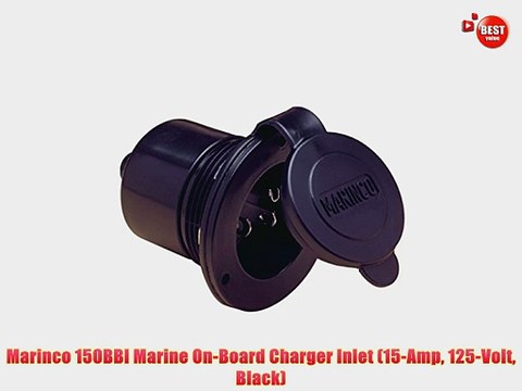 Marinco 150BBI Marine On-Board Charger Inlet (15-Amp 125-Volt Black)
