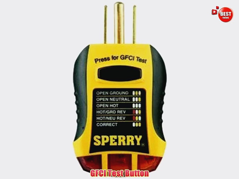 Sperry Instruments GFI6302 GFCI Outlet Tester