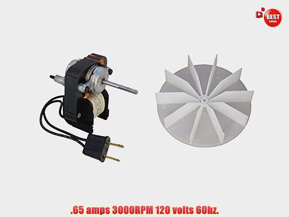 Universal Bathroom Fan Replacement Electric Motor Kit with Fan 115 volts C01575