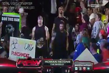 Roman Reigns (w Dean Ambrose and Seth Rollins) vs. Mark Henry