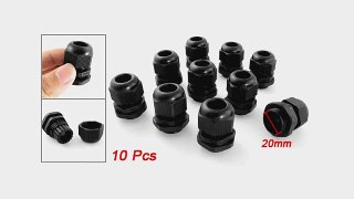 Amico 10 Pcs Black Plastic Waterproof Cable Glands M20 x 1.5