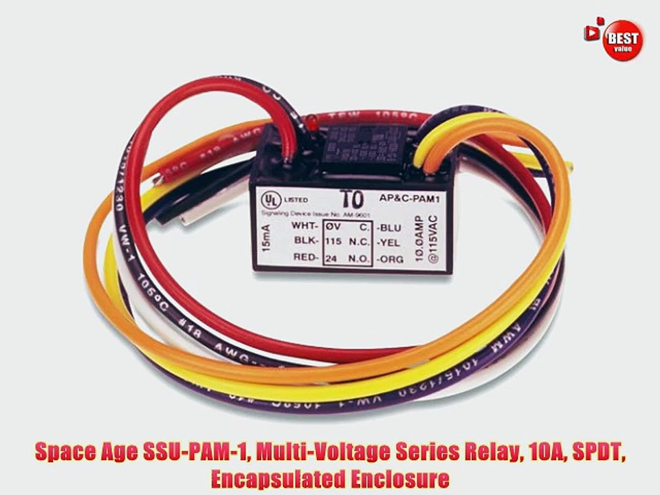 Space Age SSU-PAM-1 Multi-Voltage Series Relay 10A SPDT Encapsulated Enclosure