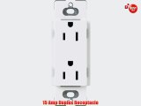 Lutron CAR-15-WH Claro 15-Amp Receptacle White