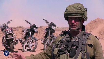 מבצע "צוק איתן": אופנועים שנמצאו במנהרת טרור בצפון רצועת עזה