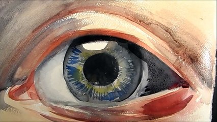 Soul, How to Paint Eye in Watercolour, Time Lapse