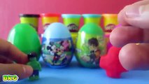 Surprise Eggs Play Doh Hulk Iron Man Ben 10 Mickey Mouse Toys