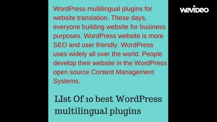 Best WordPress multilingual plugins list