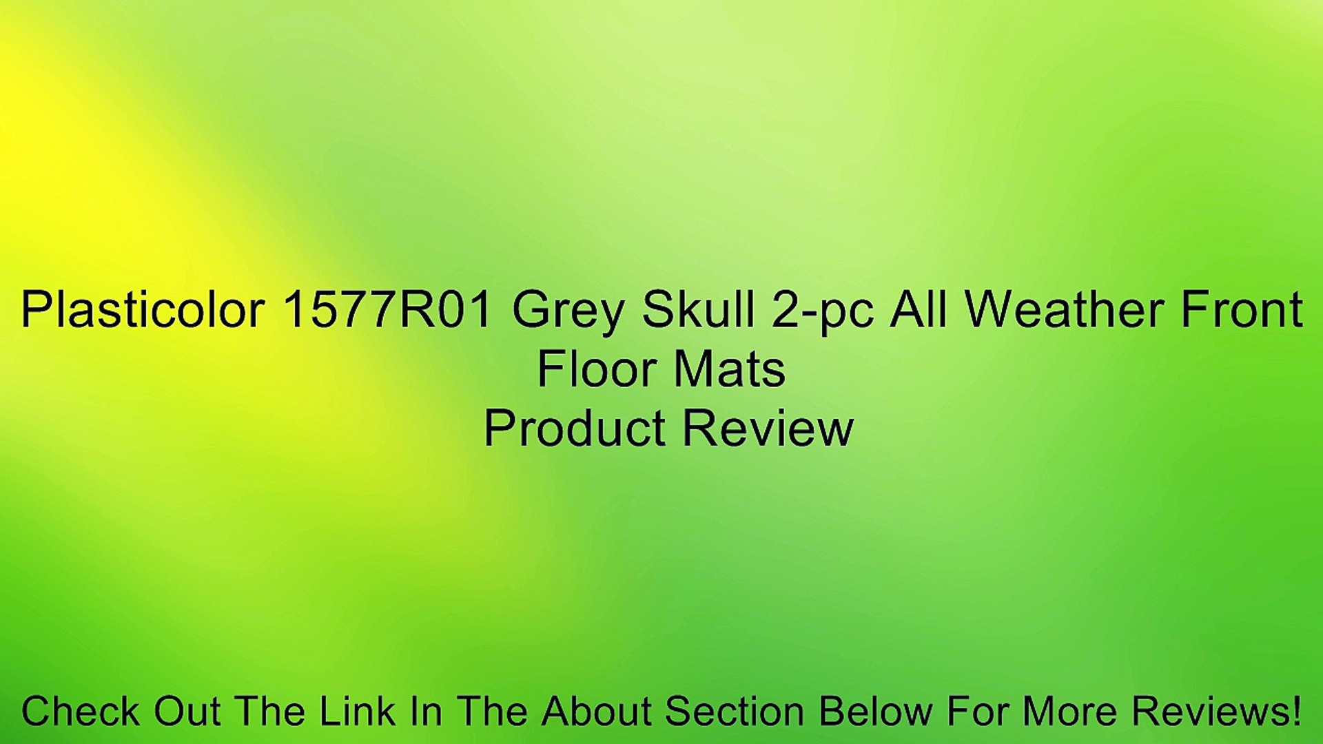 Plasticolor 1577r01 Grey Skull 2 Pc All Weather Front Floor Mats