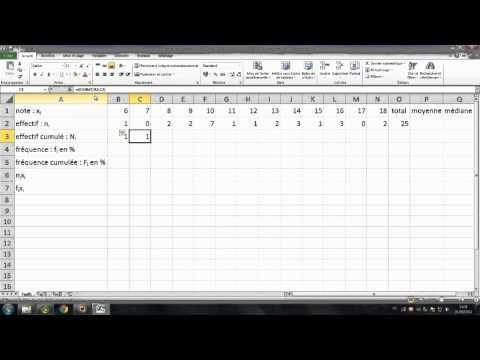 05 Statistique Troisième : Calculs des fréquences cumulées, de la moyenne et de la médiane