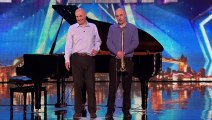 Musicians Stuart and Gareth blow their own... trombone! - Britain's Got Talent 2015