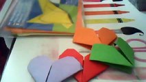 Origami:comment faire un petit et grand coeur accompagné de son petit frère