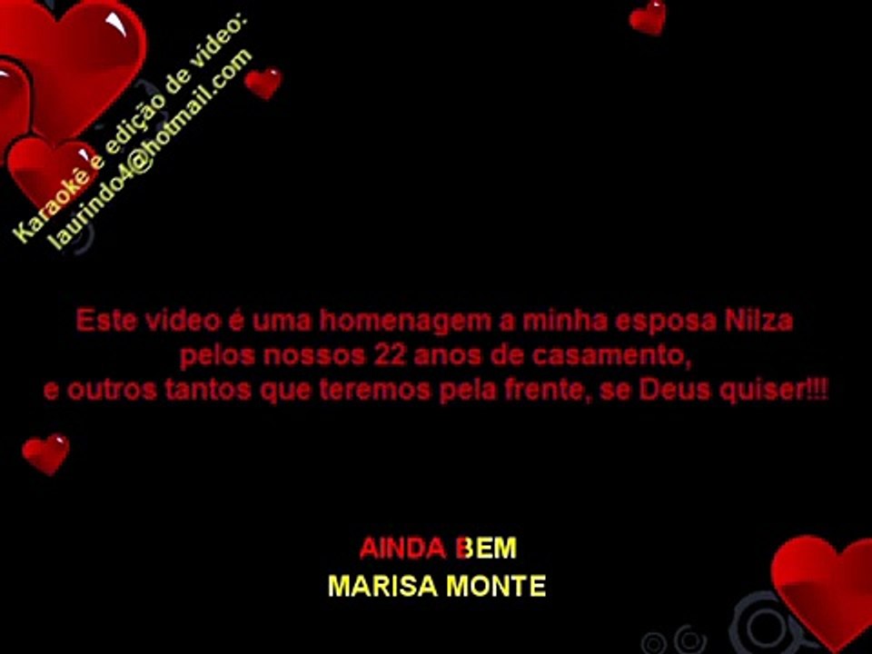 Marisa monte - Ainda bem - Karaokê - Playback instrumental (New)