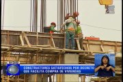 Constructores satisfechos por decreto que facilita compra de viviendas